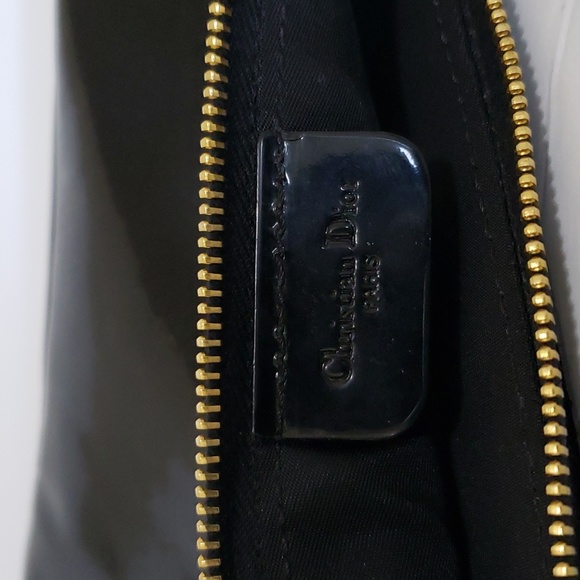 *Rare* Y2K Dior Oblique Trotter Pattern Embossed Patent Leather Mini Saddle Bag - Picture 12 of 14